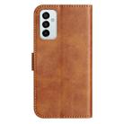 For Samsung Galaxy M52 Dual-Folded S-shape Leather Phone Case(Brown) - 3