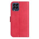 For Samsung Galaxy M53 Dual-Folded S-shape Leather Phone Case(Rose Red) - 3