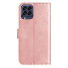 For Samsung Galaxy M53 Dual-Folded S-shape Leather Phone Case(Rose Gold) - 3