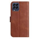 For Samsung Galaxy M53 Dual-Folded S-shape Leather Phone Case(Coffee) - 3