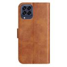 For Samsung Galaxy M53 Dual-Folded S-shape Leather Phone Case(Brown) - 3