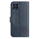 For Samsung Galaxy M53 Dual-Folded S-shape Leather Phone Case(Navy Blue) - 3