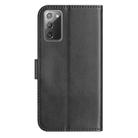 For Samsung Galaxy Note20 Dual-Folded S-shape Leather Phone Case(Black) - 3