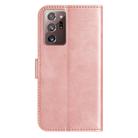 For Samsung Galaxy Note20 Ultra Dual-Folded S-shape Leather Phone Case(Rose Gold) - 3