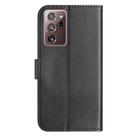 For Samsung Galaxy Note20 Ultra Dual-Folded S-shape Leather Phone Case(Black) - 3