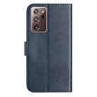 For Samsung Galaxy Note20 Ultra Dual-Folded S-shape Leather Phone Case(Navy Blue) - 3