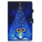 For Samsung Galaxy Tab S8 / Galaxy Tab S7 T870 Colored Drawing Stitching Horizontal Flip Leather Case with Holder & Card Slots & Sleep / Wake-up Function(Night Sky Owl) - 2