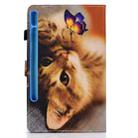 For Samsung Galaxy Tab S8 / Galaxy Tab S7 T870 Colored Drawing Stitching Horizontal Flip Leather Case with Holder & Card Slots & Sleep / Wake-up Function(Butterfly Cat) - 5