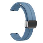 For Garmin Lily 2 14mm Kalebol Magnetic Buckle Silicone Strap(Blue) - 3