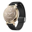 For Garmin Lily 2 14mm Kalebol Magnetic Buckle Silicone Strap(Black) - 1