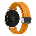 For Garmin Lily 2 14mm Kalebol Magnetic Buckle Silicone Strap(Yellow) - 2