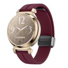 For Garmin Lily 2 14mm Kalebol Magnetic Buckle Silicone Strap(Wine Red) - 1