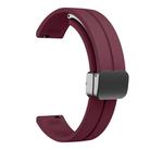 For Garmin Lily 2 14mm Kalebol Magnetic Buckle Silicone Strap(Wine Red) - 3
