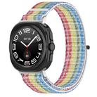 For Samsung Galaxy Watch Ultra 47mm Kalebol Hook and Loop Fastener Nylon Braided Watch Band(Rainbow) - 1