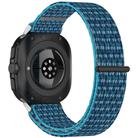 For Samsung Galaxy Watch Ultra 47mm Kalebol Hook and Loop Fastener Nylon Braided Watch Band(Ocean Blue) - 2