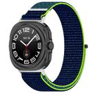 For Samsung Galaxy Watch Ultra 47mm Kalebol Hook and Loop Fastener Nylon Braided Watch Band(Lime Green) - 1