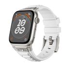 For Apple Watch 46mm / 49mm / 45mm / 44mm Kalebol High Stretch Silicone Armor Watch Band(Titanium White) - 1
