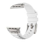 For Apple Watch 46mm / 49mm / 45mm / 44mm Kalebol High Stretch Silicone Armor Watch Band(Titanium White) - 3