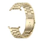 For Samsung Galaxy Watch Ultra 47mm Kalebol Three-bead Steel Watch Band(Gold) - 2