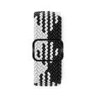 For Apple Watch 46mm / 49mm / 45mm / 44mm Kalebol Eight Buckle Nylon Braided Watch Band(Black White) - 2