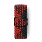 For Apple Watch 42mm / 41mm / 40mm / 38mm Kalebol Eight Buckle Nylon Braided Watch Band(Black Red) - 2