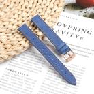 For Garmin Lily 2 14mm Kalebol Linen Leather Watch Strap(Dark Blue) - 3