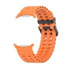 For Samsung Galaxy Watch Ultra 47mm Kalebol Porous Breathable Silicone Watch Band(Orange) - 2