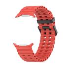 For Samsung Galaxy Watch Ultra 47mm Kalebol Porous Breathable Silicone Watch Band(Red) - 2