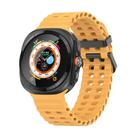 For Samsung Galaxy Watch Ultra 47mm Kalebol Porous Breathable Silicone Watch Band(Yellow) - 1