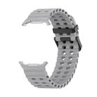 For Samsung Galaxy Watch Ultra 47mm Kalebol Porous Breathable Silicone Watch Band(Grey) - 2