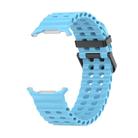 For Samsung Galaxy Watch Ultra 47mm Kalebol Porous Breathable Silicone Watch Band(Sky Blue) - 2