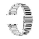 For Apple Watch 46mm / 49mm / 45mm / 44mm Kalebol Tooling Metal Zinc Alloy Watch Band(Silver Black) - 2