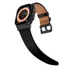 For Apple Watch 46mm / 49mm / 45mm / 44mm Kalebol Genuine Leather Watch Band(Black) - 3