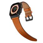 For Apple Watch 46mm / 49mm / 45mm / 44mm Kalebol Genuine Leather Watch Band(Black Brown) - 3