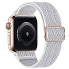 For Apple Watch 46mm / 49mm / 45mm / 44mm Kalebol Eight Buckle Wavy Braided Nylon Watch Band(White) - 1