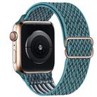For Apple Watch 46mm / 49mm / 45mm / 44mm Kalebol Eight Buckle Wavy Braided Nylon Watch Band(Emerald Green) - 1