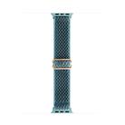 For Apple Watch 46mm / 49mm / 45mm / 44mm Kalebol Eight Buckle Wavy Braided Nylon Watch Band(Emerald Green) - 2