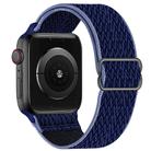 For Apple Watch 46mm / 49mm / 45mm / 44mm Kalebol Eight Buckle Wavy Braided Nylon Watch Band(Navy Blue) - 1