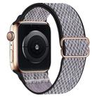 For Apple Watch 46mm / 49mm / 45mm / 44mm Kalebol Eight Buckle Wavy Braided Nylon Watch Band(Black Grey) - 1
