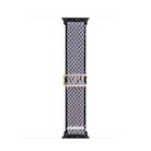 For Apple Watch 46mm / 49mm / 45mm / 44mm Kalebol Eight Buckle Wavy Braided Nylon Watch Band(Black Grey) - 2