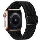 For Apple Watch 46mm / 49mm / 45mm / 44mm Kalebol Eight Buckle Wavy Braided Nylon Watch Band(Black) - 1