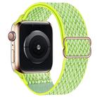 For Apple Watch 46mm / 49mm / 45mm / 44mm Kalebol Eight Buckle Wavy Braided Nylon Watch Band(Bright Green) - 1