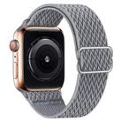 For Apple Watch 46mm / 49mm / 45mm / 44mm Kalebol Eight Buckle Wavy Braided Nylon Watch Band(Light Grey) - 1