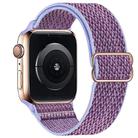 For Apple Watch 46mm / 49mm / 45mm / 44mm Kalebol Eight Buckle Wavy Braided Nylon Watch Band(Purple) - 1