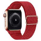 For Apple Watch 46mm / 49mm / 45mm / 44mm Kalebol Eight Buckle Wavy Braided Nylon Watch Band(Red) - 1