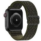 For Apple Watch 42mm / 41mm / 40mm / 38mm Kalebol Eight Buckle Wavy Braided Nylon Watch Band(Army Green) - 1
