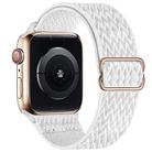 For Apple Watch 42mm / 41mm / 40mm / 38mm Kalebol Eight Buckle Wavy Braided Nylon Watch Band(Bright White) - 1