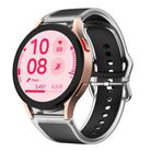 For Samsung Galaxy Watch 7  / 6 / 5 / 4 Kalebol Glacier Transparent Silicone Watch Band(Black) - 1