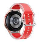 For Samsung Galaxy Watch 7  / 6 / 5 / 4 Kalebol Glacier Transparent Silicone Watch Band(Red) - 2