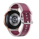 For Samsung Galaxy Watch 7  / 6 / 5 / 4 Kalebol Glacier Transparent Silicone Watch Band(Wine Red) - 2